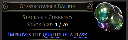MMOJUGG Path of Exile 2 Glassblower's Bauble * 100 Details View of Item Function and Use